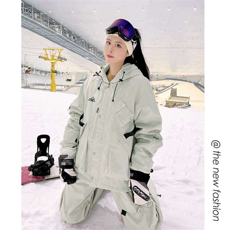 24冬户外防水防风单板滑雪服男中性风大码加棉加厚外套M78-P155，男装棉衣，电商A001-1