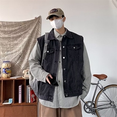 青春流行标准帅气无袖马甲G8006P50，男装背心/马甲，星座1116-2