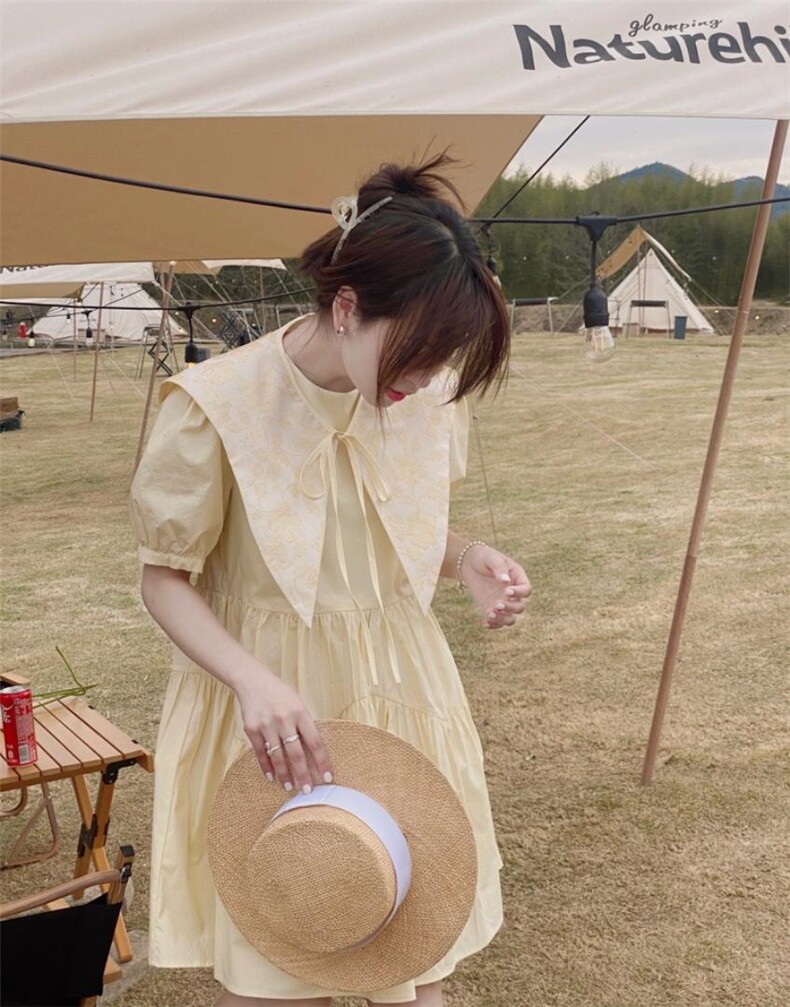 披肩两件套连衣裙，女装连衣裙，驿谷