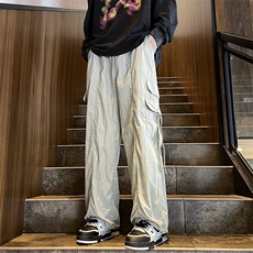 速干工装裤男款2023夏季薄款美式高街hiphop休闲长裤K7271-P42，男装休闲裤，星座512-3