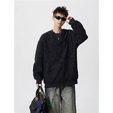 TWY26特38控68polo圆领情侣卫衣宽松外套男100聚酯，女装短外套，电商B370