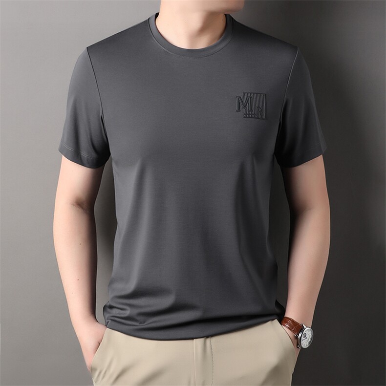 夏季清凉透气休闲时尚圆领短袖青年百搭T恤上衣HP9709-P65,男装T恤,星座1105-3