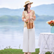 现货秒发新中式复古套装，女装套装/套裙，韩蔻秀
