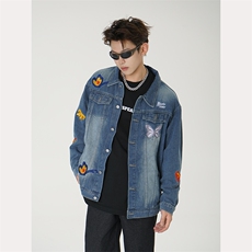 秋季新款美式复古夹克水洗刺绣外套MCJ62P75，男装夹克，星座1116-2