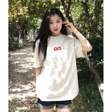 万针全刺绣解构设计260克重磅双纱纯棉高品质美式高街短袖T恤特35，男装T恤，电商A486