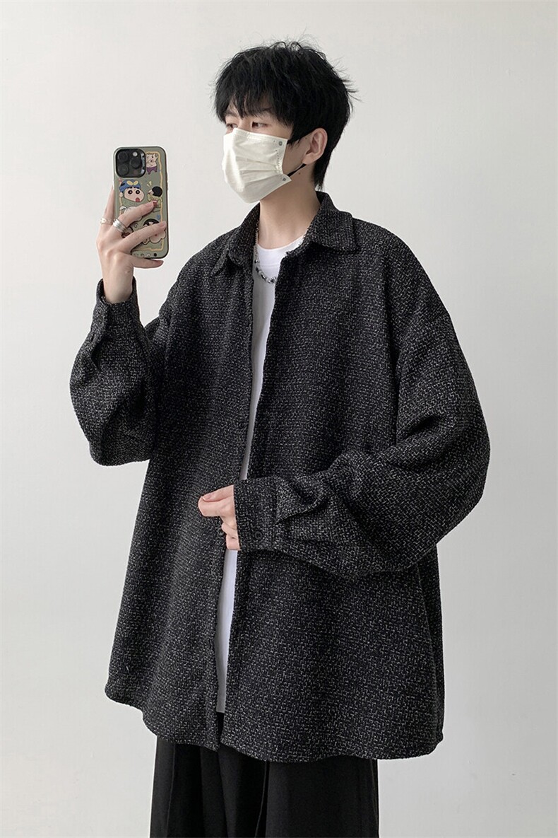 宽松厚款长袖衬衫男KD624-P30,男装衬衫,电商D312-1