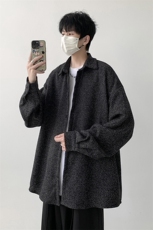 宽松厚款长袖衬衫男KD624-P30，男装衬衫，电商D312-1