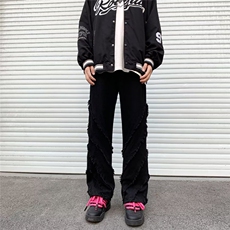 流苏美式牛仔裤男款秋季长裤潮B8180P55，男装牛仔裤，星座1116-2