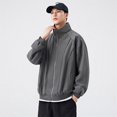新款中性风户外夹克男立领纯色上衣冲锋衣外套A157B-JK7866-P60，男装夹克，电商A157B