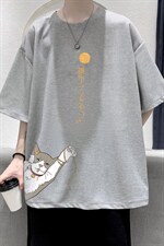 HT73013-P22华夫格t恤男短袖男大码五分袖大皂风，男装T恤，电商A040