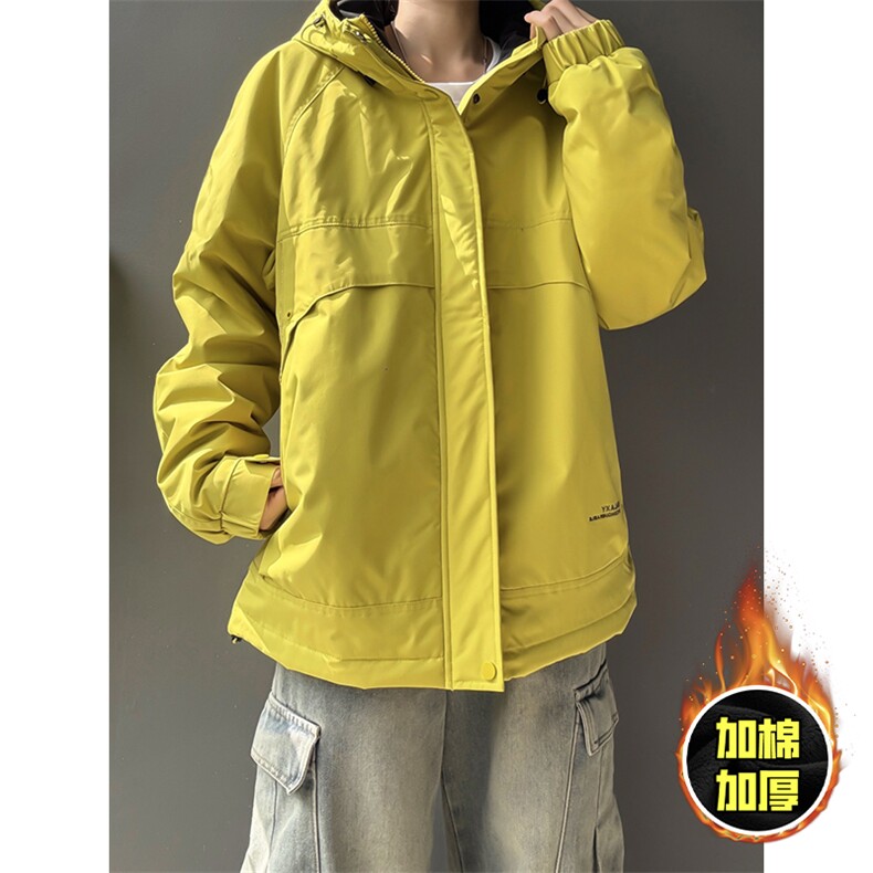 现货5W件冬季三防美式boxy解构连帽雪山冲锋衣棉衣男女棉服厚外套,男装夹克,电商A486-1