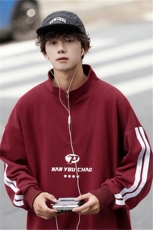 华棉卫衣男立领发泡印花上衣（现货）X1213-W156-P68，男装卫衣，星座1213