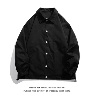 光板 得物\唯品二开 秋装教练服翻领夹克外套 JK300TP45图片