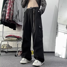 男新款青少年时尚纯棉工装裤含绳子休闲裤R528P53，男装休闲裤，星座1116-2