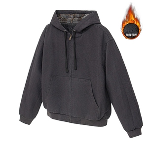 加绒牛仔棉服男冬季棉衣外套羊羔绒加厚毛领保暖外套MY1312-P148图片