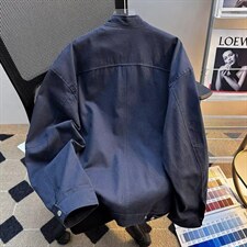 26春装高品质老钱风立领夹克外套男女美式潮牌拉链工装风宽松上衣，男装夹克，电商A486