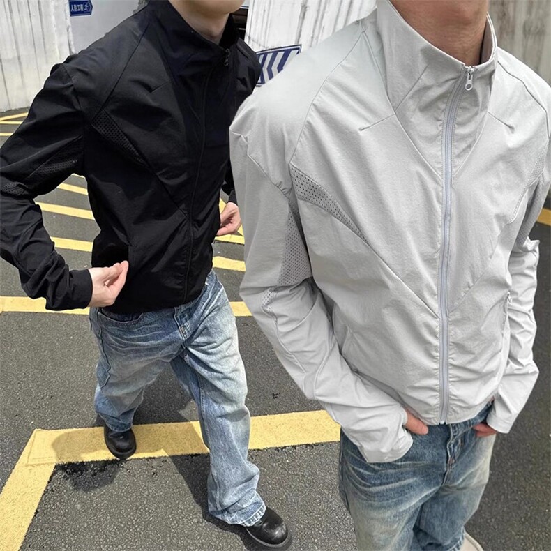 J5257网图慎用激光冲孔防晒服防晒衣外套男女夏季网眼骑行外套,男装夹克,星座115A-2