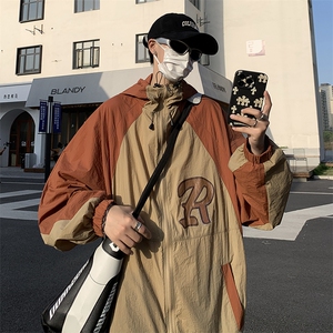 撞色防晒衣男款夏季轻薄冰丝夹克情侣大码户外皮肤衣冲锋衣外套潮图片