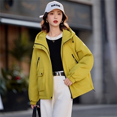 现货2025年冬季新款夹棉保暖棉衣派克服，女装棉衣/棉服，悦祺