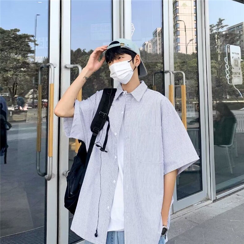 2025夏季薄款休闲短袖衬衫衬衣CC822,男装T恤,星座1108