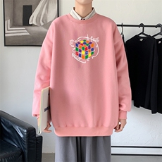 Y2408P38主推男圆领韩版运动外套ins港风青少年上衣21秋冬卫衣，男装卫衣，星座510A-1