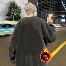 直播品质500克重磅美式做旧水洗卫衣SY1399-常规特P45加绒特P55，男装卫衣，电商A486