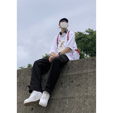 B221美式ins街头hiphop宽松休闲多口袋工装裤子LK23120-P65控88，男装休闲裤，电商B221