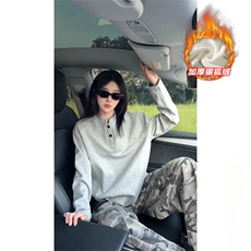 百搭银狐绒亨利领350g重磅华棉长袖T恤男T24555J加绒-特P25控48，男装T恤，电商A001