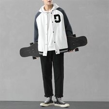 运动休闲套装夹克2021新款潮流秋季男生搭配帅气三件套DF157T，男装夹克，电商A102