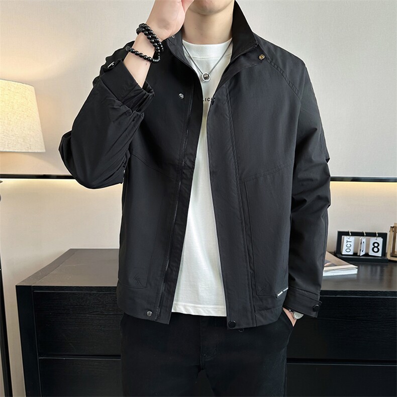 2026店主风春季立领简约休闲棒球服夹克外套男7719-P55,男装夹克,电商A413