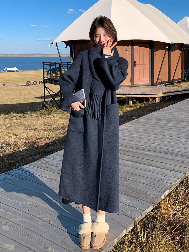 2025现货主推手工双面呢70毛羊毛大衣191-6337-P265-K388,女装双面呢大衣,韩蜜菓