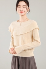 35%羊绒衫秋冬季新款舒适时尚百搭女式宽松长袖打底毛衣，女装羊绒衫，琳尚羊绒