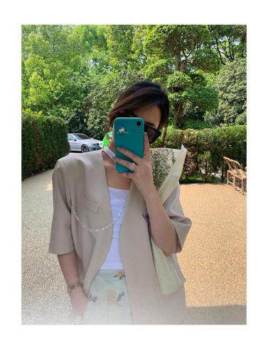 设计款链条中袖西装，女装西装，UPUP