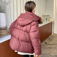 20252025年冬季90白鸭绒服短款加厚RF2C290-6896#-P395-585，女装羽绒服，蝶眷