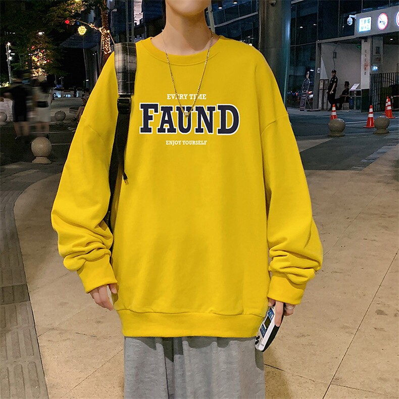 S6295-P28秋季圆领卫衣男大码韩版宽松长袖外套,男装卫衣,电商A040