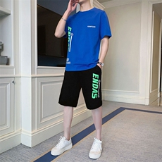 量大优惠纯棉短袖T恤套装青少年初中学生休闲帅气衣服TZ322，男装T恤，电商A320