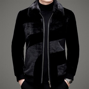 21秋冬男款纯色翻领休闲金貂绒保暖夹克外套棉服SNNJDR11823-P440,男装夹克,电商B212（原钱塘6029）