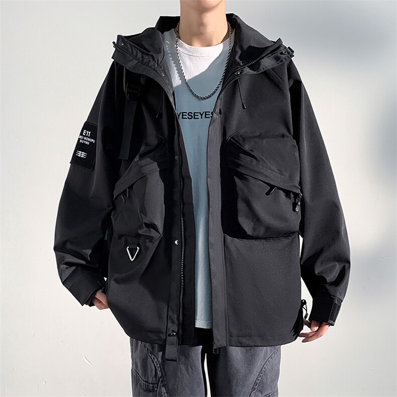 户外工装风冲锋衣外套风衣男女连帽百搭休闲夹克2353-P88限价158，男装夹克，星座1403B