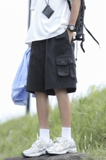2024夏季新款港风美式vibe潮流百搭阔腿工装裤短裤男潮DK828-P48，男装牛仔裤，星座313A(原308A-2)