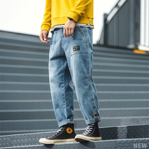 有2021春新品宽松工装男士休闲裤潮牌牛仔裤DT图片