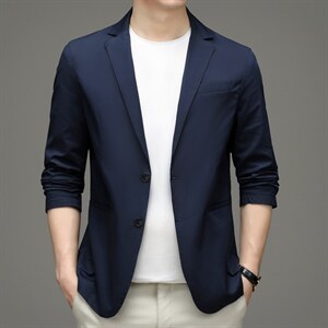 2023秋季中老年男潮流外套休闲宽松西服外套上衣MNSA219913-P200图片