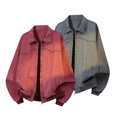 水洗牛仔外套男款春美式痞帅上衣服宽松休闲工装夹克JK1331-P108，男装工装外套，星座1103-3