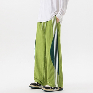 8XL-M 加绒加厚条纹工装裤束脚休闲阔腿美式运动裤男K9116P58控78图片