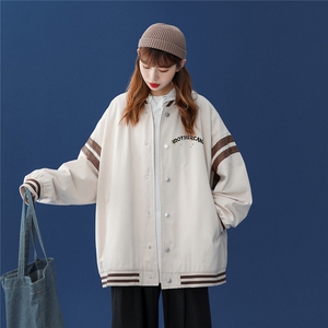 23春季新款时尚潮流美式西海岸螺纹棒球服百搭夹克G297P65控88图片