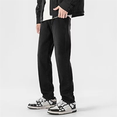 抖音美式vibe风裤子ins高街潮痞帅弹力直筒牛仔裤男KN87P50，男装牛仔裤，电商D325