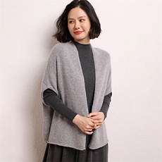 春夏新款披肩开衫可披可穿多功能宽松阔版针织衫外搭，披肩，江帆羊绒