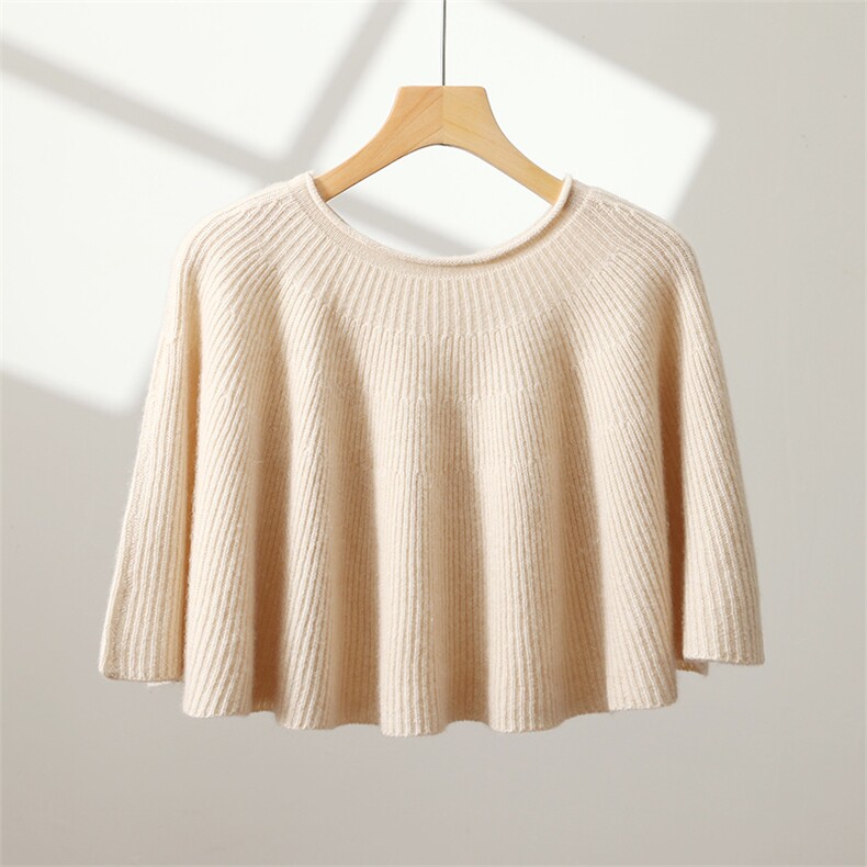 2025年秋季新款抽条针织羊绒披肩时尚休闲通勤百搭，披肩，喜润羊绒