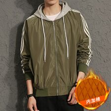 【】A003-927G-P65男士休闲加绒夹克外套日系灰墙，男装夹克，电商A003