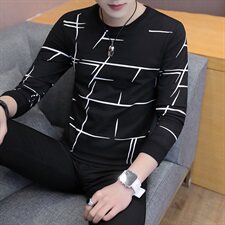 款6622长袖t恤男春季2021韩版新款圆领男士卫衣潮流打底衫，男装卫衣，电商D310（原电商305）