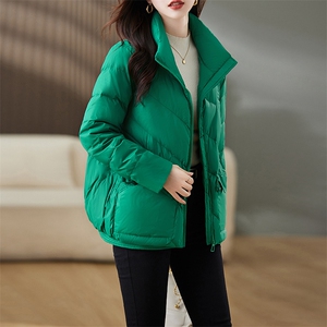 羽绒服女2024冬季新款时髦简约立领羽绒服图片